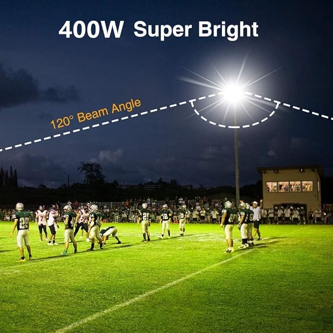 2pack 400W LED Flood Lights Outdoor, 5000K Daylight White 50000LM Super Bright - Image 7