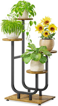 iDavosic.ly 4 Tier Plant Stand Indoor, Corner Tiered Multiple Flower Holder by iDavosicly