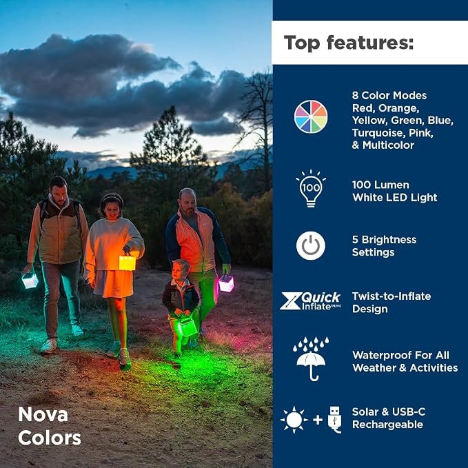 LuminAID Nova Colors Solar Camping Lantern - Image 3