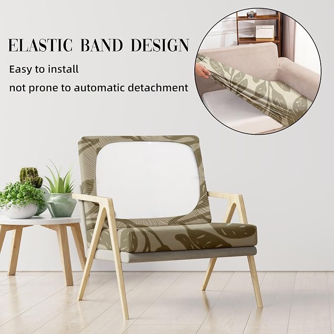 8Pcs Outdoor Cushion Covers, Patio Cushion Covers, Stretch Elastic Slipcovers - Image 5