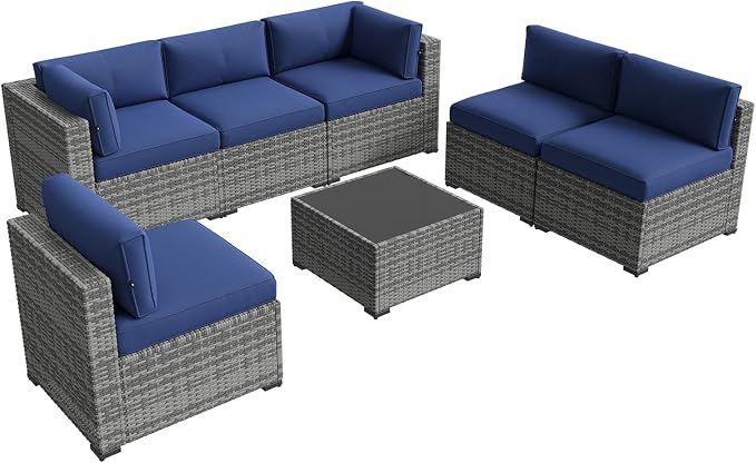 Aoxun Patio Furniture Sets, 7-Piece Outdoor Patio Furniture - Image 7