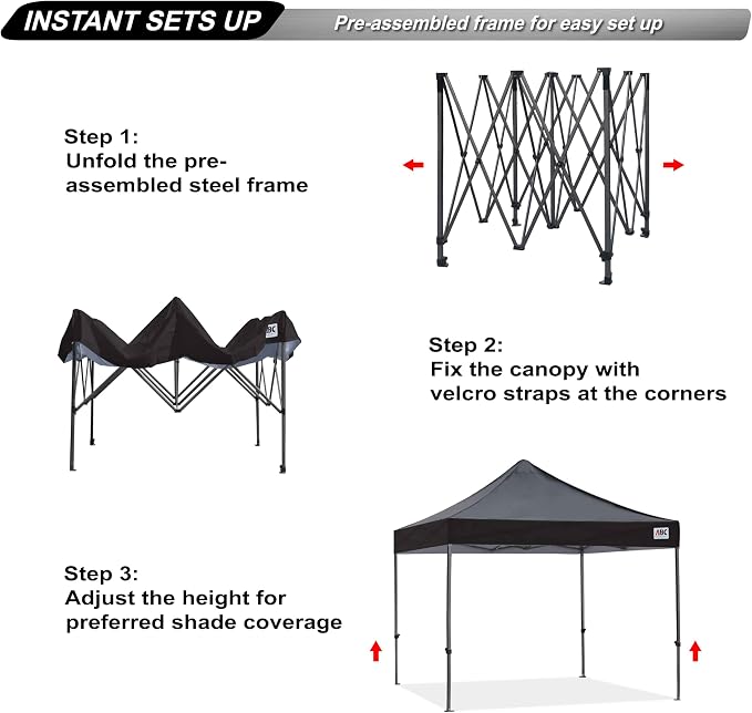 ABCCANOPY Patio Pop Up Canopy Tent 10x10 Commercial-Series - Image 2