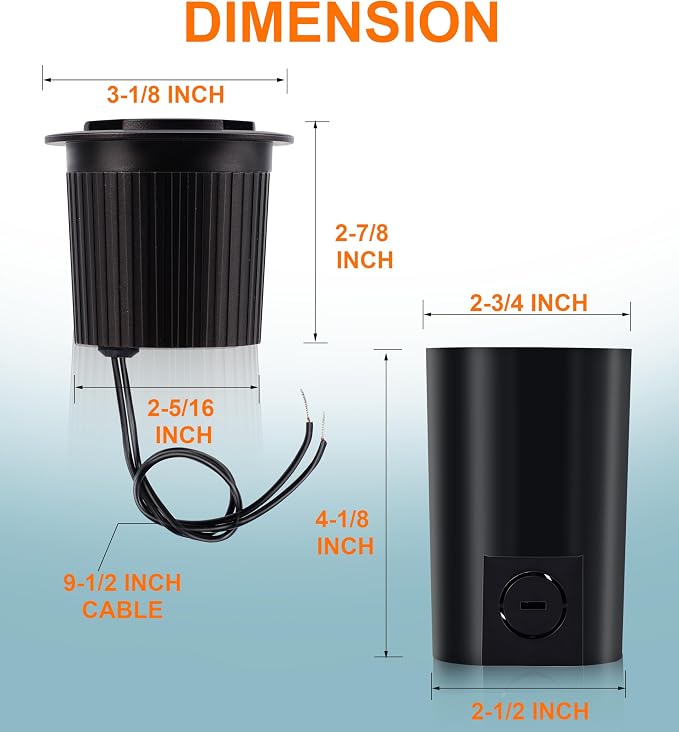 CLOUDY BAY 9W Low Voltage Landscape Lights, LED Well Lights, Grated Top - Image 9