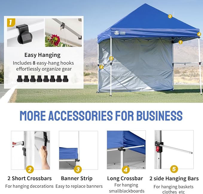 CROWN SHADES 10x10 Pop Up Canopy Tent - Image 3