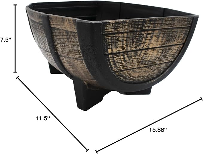 The HC Companies Whiskey Barrel Planter Bowl - Image 7