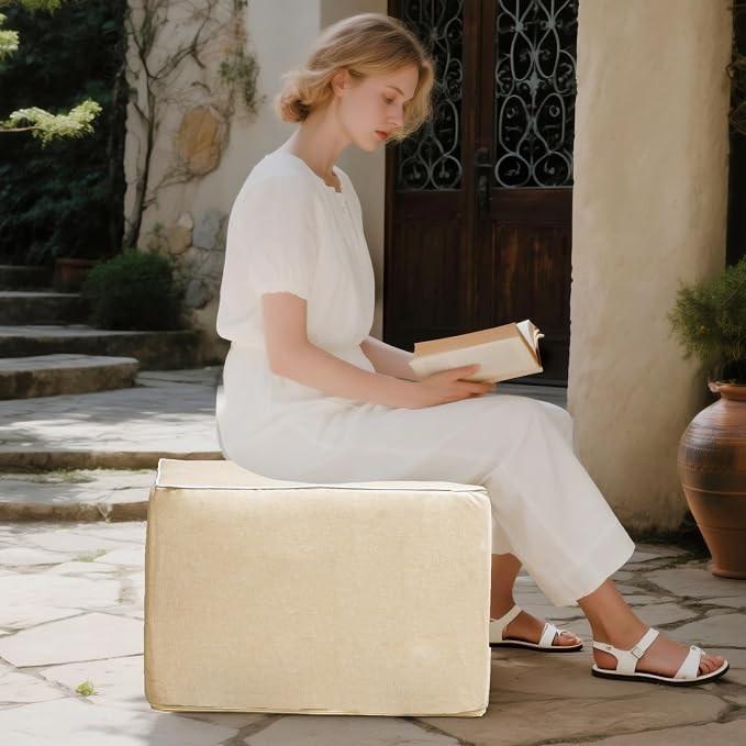 Outdoor Ottoman 20x20x14 Inches Outdoor Square Ottomans - Image 9