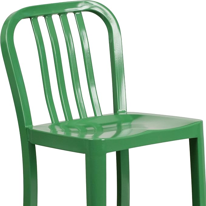 Flash Furniture Commercial Grade 24" High Green Metal Indoor-Outdoor Counter - Image 6