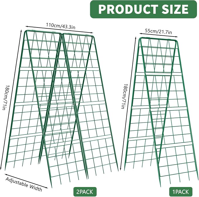 2 Pack Cucumber Trellis, Climbing Plants and Flowers - Image 5