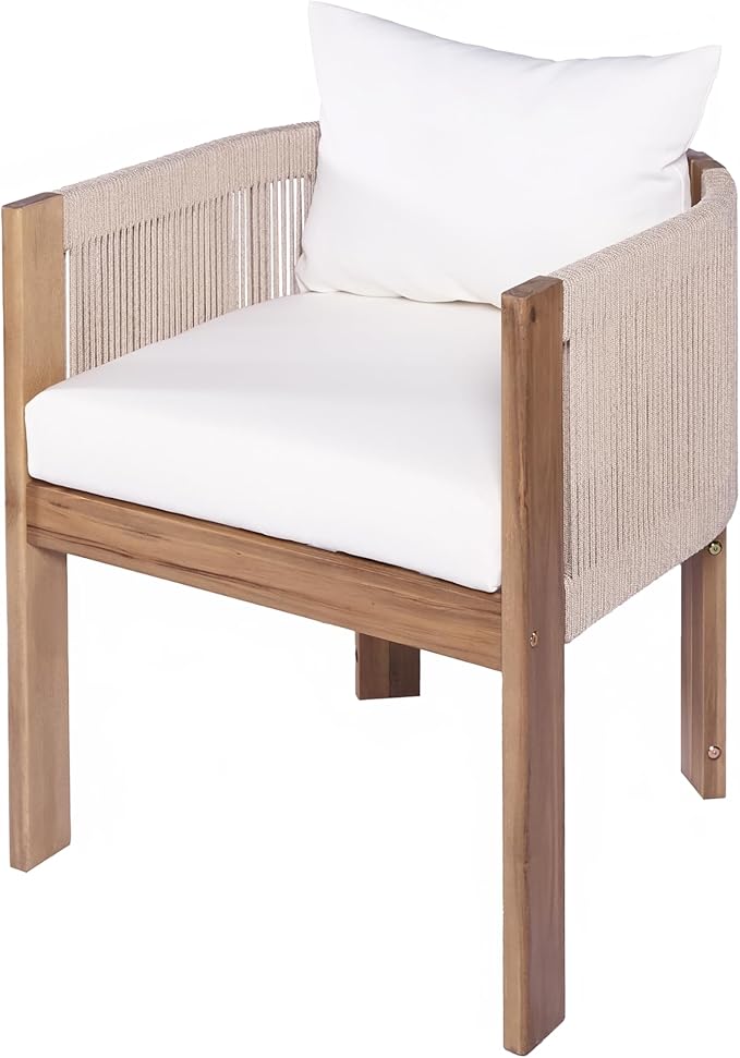 Christopher Knight Home Matera Dining Chair Set of 2, Acacia Wood Outdoor - Image 7