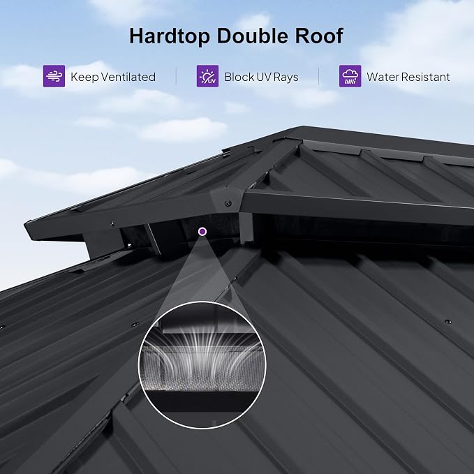 PURPLE LEAF 10'x20' Hardtop Gazebo - Image 8