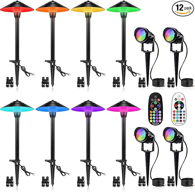 SUNVIE RGBW Landscape Lighting Kit 12V Low Voltage Landscape Lighting by SUNVIE