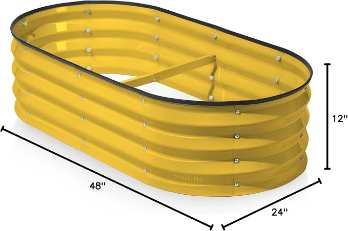 Plant & Plot Galvanized Raised Garden Beds Outdoor // 4×2×1 ft Planter Raised - Image 7