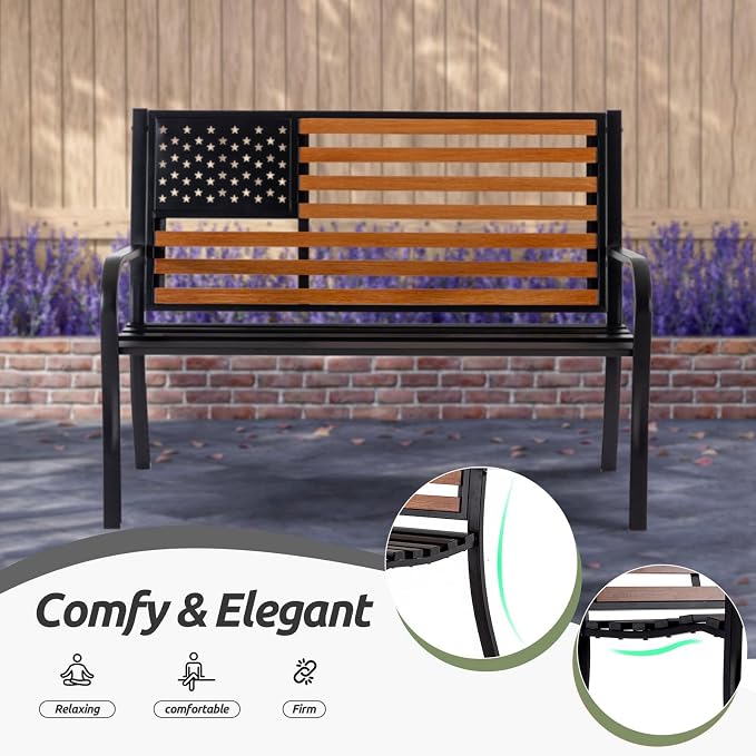  50” Outdoor Bench Garden Bench - Image 6