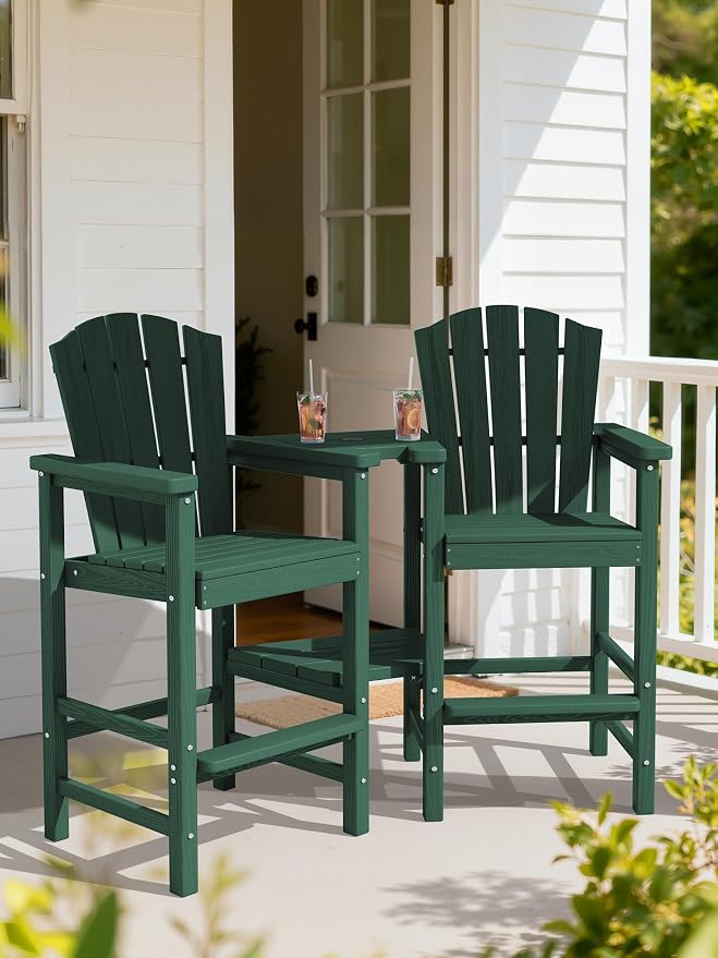 KINGYES Embossed Tall Adirondack Chair Set of 4 - Image 2