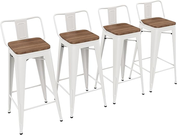 Yongchuang 30 inch Metal Bar Stools Set of 4 Bar Height Barstools by YongchuangInternational