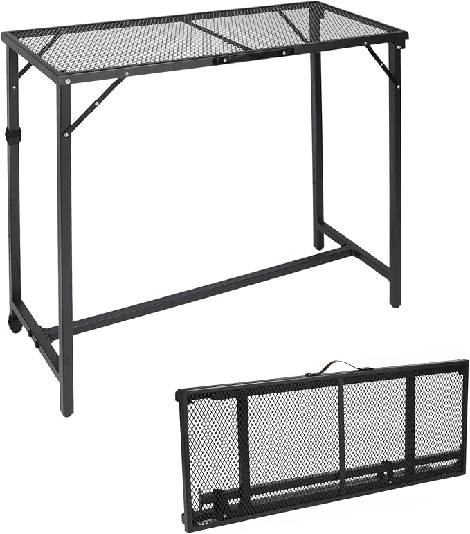 REDCAMP 39 Inch Outdoor Bar Table, Folding Paito Bar Height Table by REDCAMP