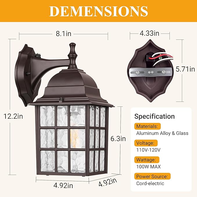2-Pack Dusk to Dawn Outdoor Lights - Image 4