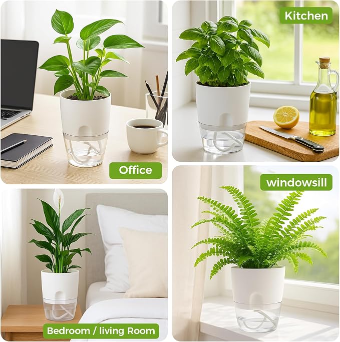 Planterhoma 5 Pack Self Watering Pots - Image 9
