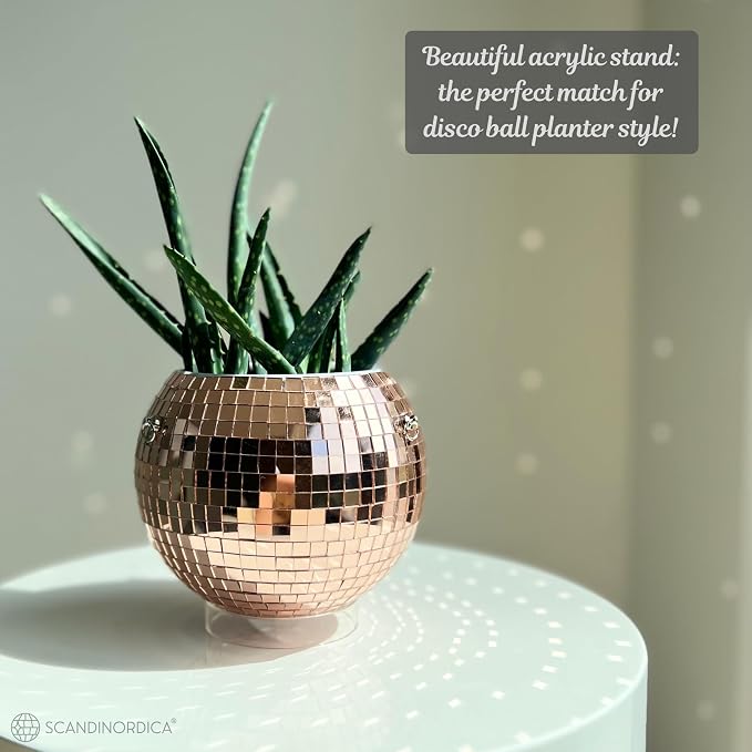 SCANDINORDICA Disco Ball Planter – Value Package: Mirror Disco Planter - Image 6