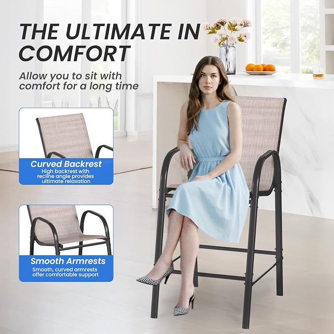8-Piece Outdoor Bar Stool Set - Image 5