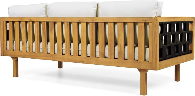 Christopher Knight Home Rosie Acacia Wood Outdoor Daybed Sofa - Image 9