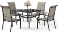 5 Piece Patio Dining Set for 4, Outdoor Table and Chairs Set by SUNSHINEVALLEY