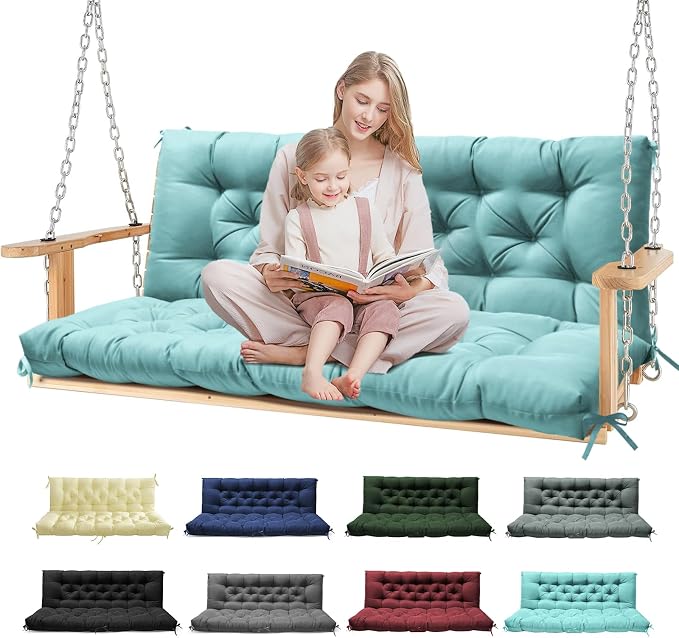 Porch Swing Cushions, Patio Swing Cushions Waterproof by Tycdiose