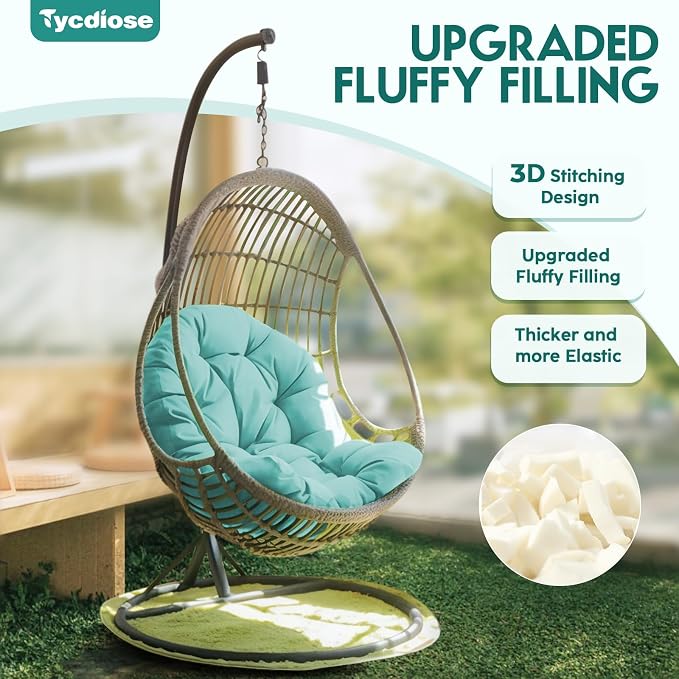 Egg Chair Cushion Replacement, Waterproof Outdoor Hanging Egg Chair Cushion - Image 6