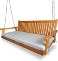 6 FT Wooden Porch Swing Bed by Mosbrisa