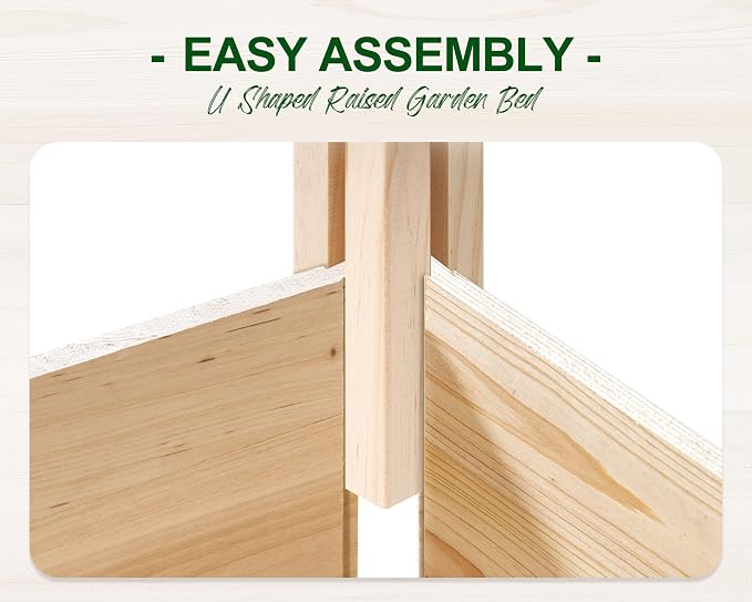 AMERLIFE U-Shaped Raised Garden Bed, 7.5Wx6Dx1.6H Free Combination Outdoor - Image 5