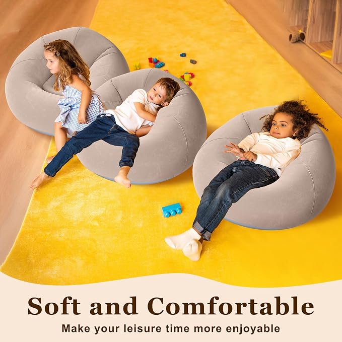 Realspring Inflatable Bean Bag Chairs Outdoor Blow up Camping Chairs Inflatable - Image 6