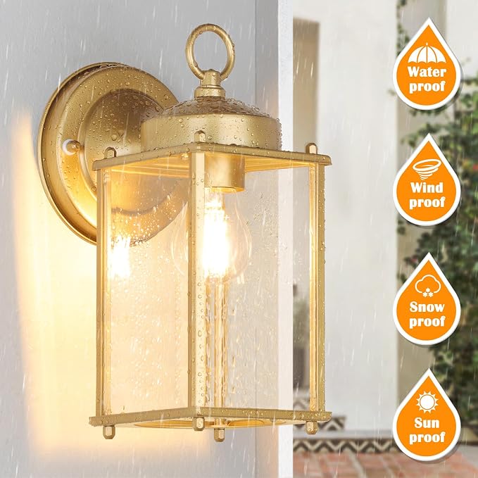 Large Outdoor Wall Lantern, Exterior Waterproof Wall Sconce Light Fixtures - Image 3