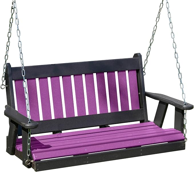 Mission Poly Lumber Wood 5FT Porch Swing Amish Craftsmandship Made in USA HDPE by Unknown