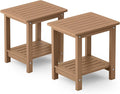 YEFU Outdoor Side Table for Patio: 16" HIPS Weather by YEFU