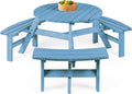 Best Choice Products 6-Person Circular Outdoor Wooden Picnic Table by BestChoiceProducts