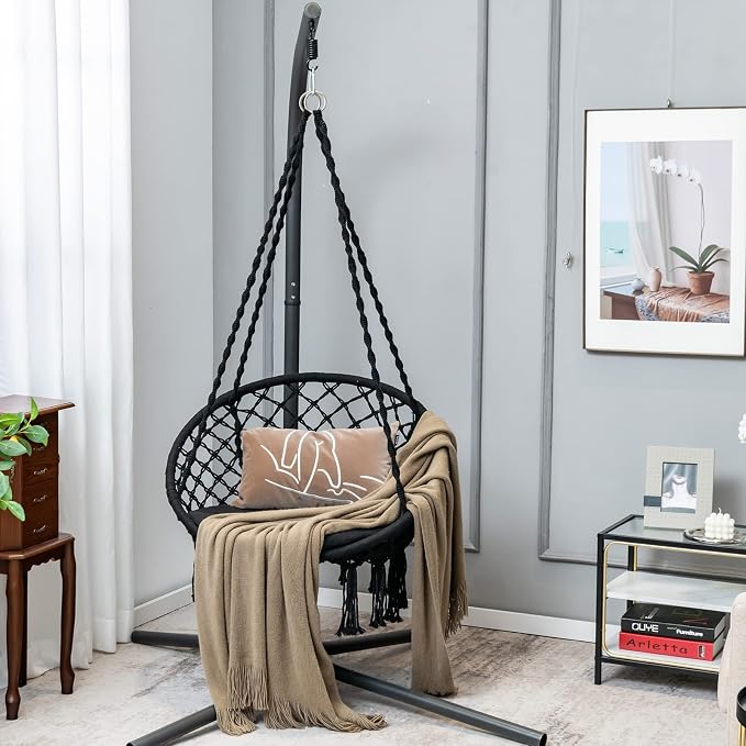 Giantex Hammock Chair Macrame Swing - Image 8