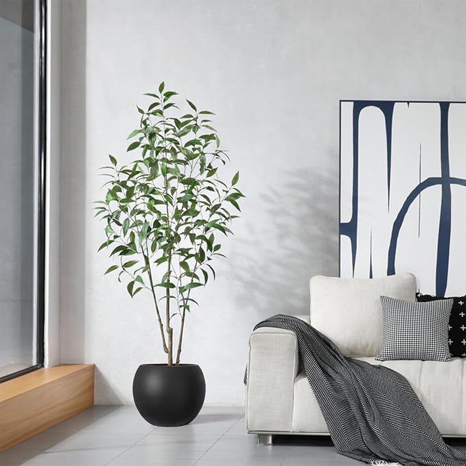 10 H x 14" Dia Round Fiberstone Planter - Image 8
