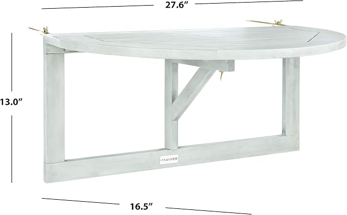 SAFAVIEH Outdoor Patio Furniture Collection – Owens Grey Wash Balcony Hanging - Image 3