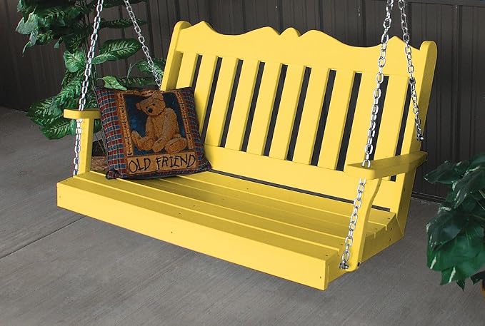 A & L Furniture Poly Royal English Porch Swing, Lemon Yellow by Unknown
