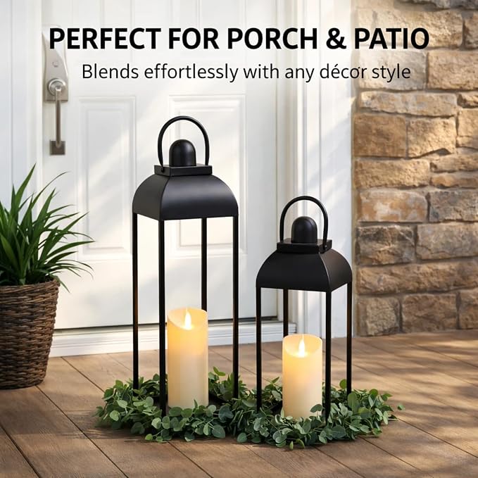 25'' 19'' Lanterns Decorative Outdoor Indoor, Christmas Lantern - Image 3