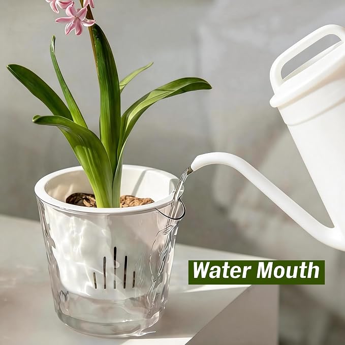 InmeRun Plant Pots Indoor Plastic Flower Pots Outdoor 5 inch Set of 6 Pack - Image 3