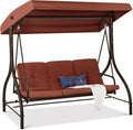 Best Choice Products 3-Seat Outdoor Large Converting Canopy Swing Glider by BestChoiceProducts