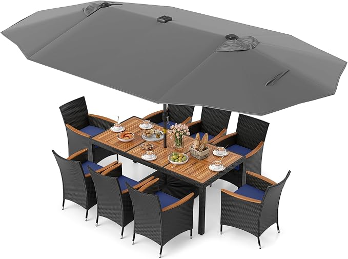 Tangkula 11 Pieces Patio Dining Set by TANGKULA