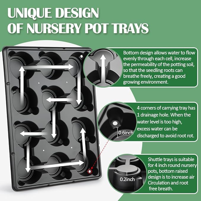 12 Cell Nursery Pot Trays 5 Pack - Image 3