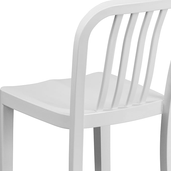 Flash Furniture Gael Commercial Grade 2 Pack 24" High White Metal - Image 10