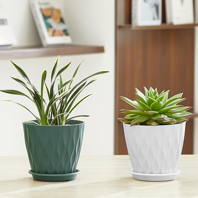 FaithLand 6-Pack 6-Inch Plastic Plant Pots - Image 6