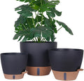 Self-Watering Plant Pots for Indoor Plants: 8/10/12 Inch Large Plastic Planter by THEJIYUE