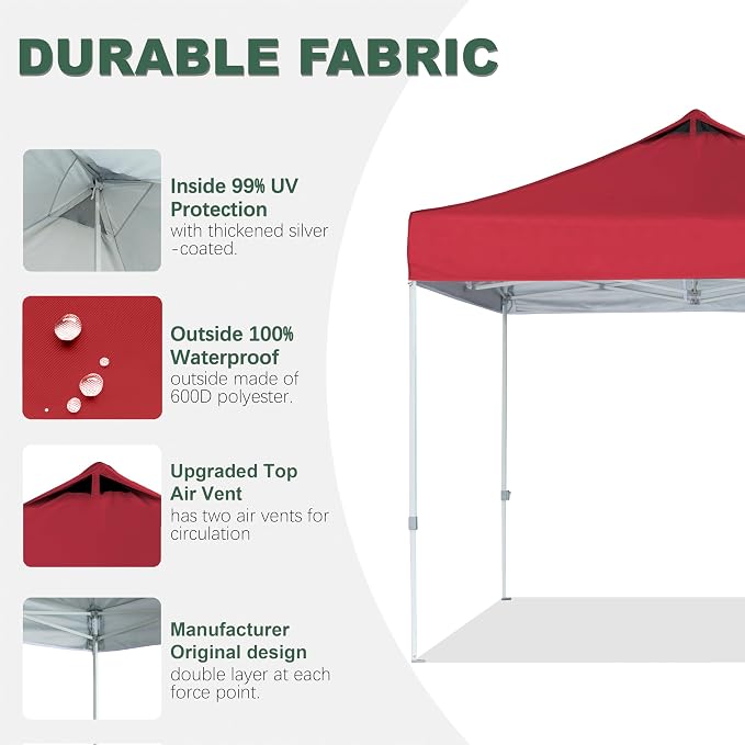 Red Commercial Replacement Canopy Top - Image 3