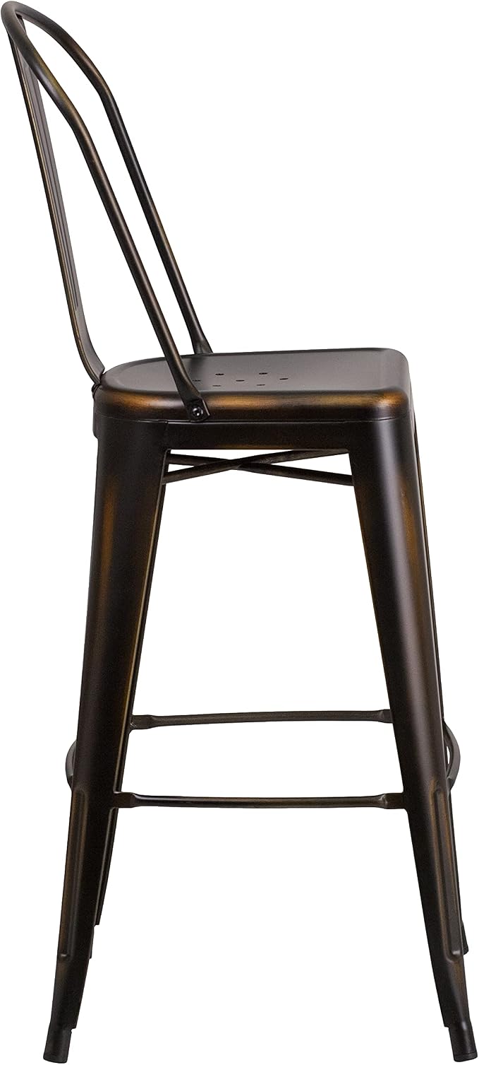 EMMA + OLIVER Commercial Grade 30" H Distressed Copper Metal Indoor-Outdoor - Image 6