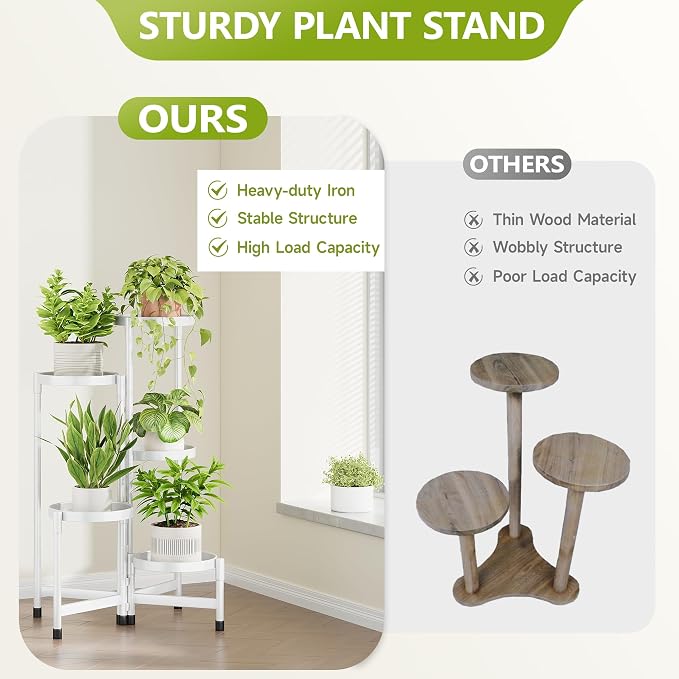 5 Tier Plant Stand Indoor, Tiered Plant Stand Outdoor - Image 6